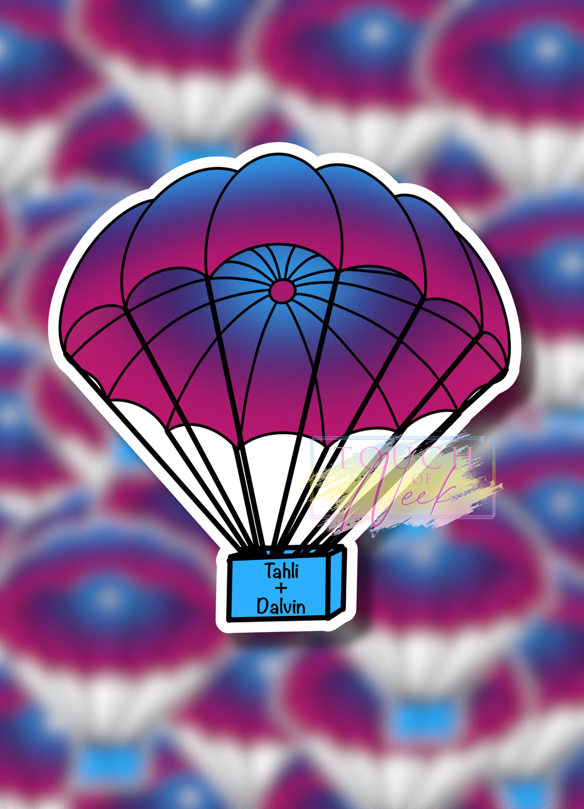 Parachutes by TA inspired stickers