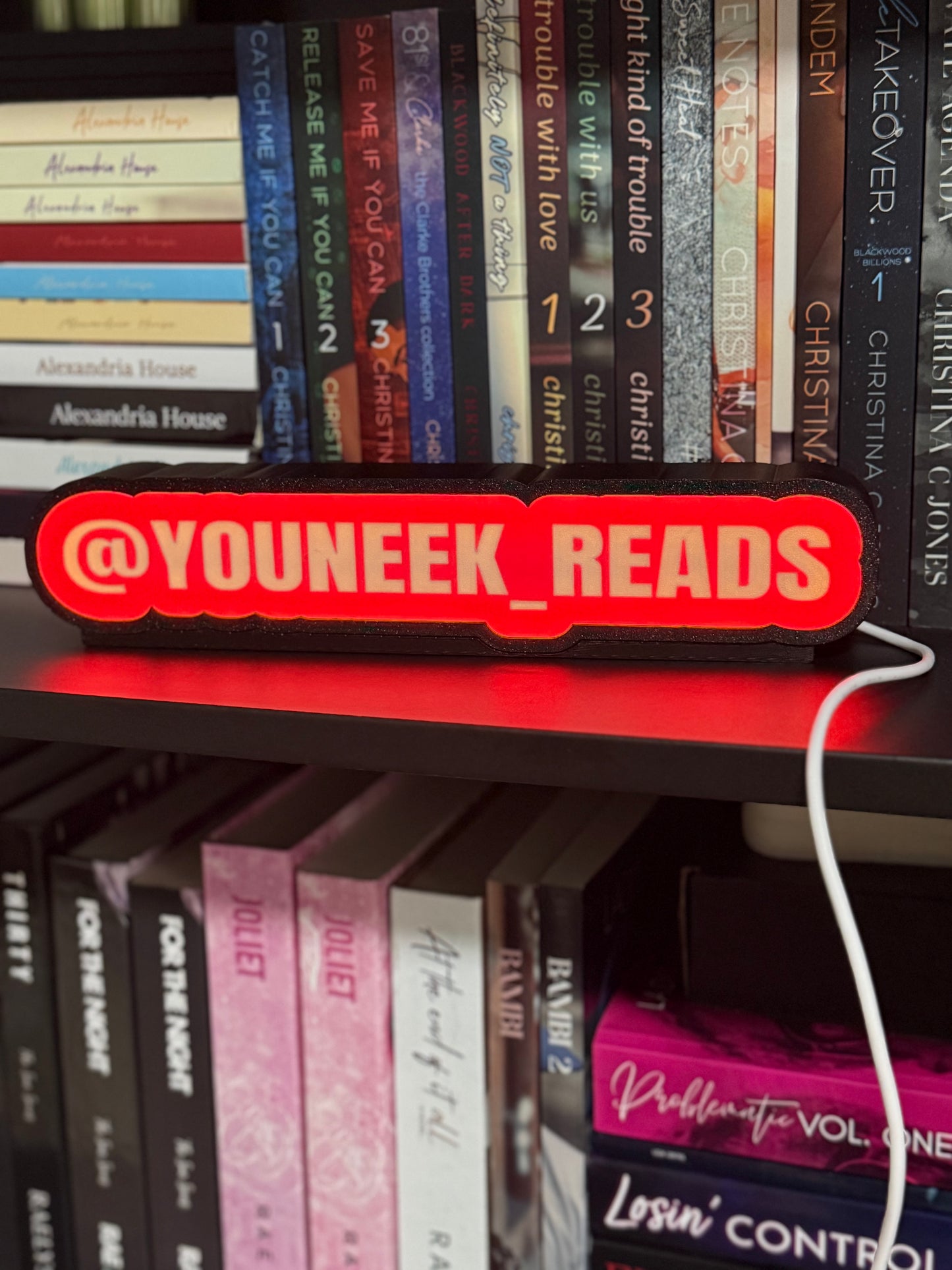 Custom LED Name/Social Handle Sign