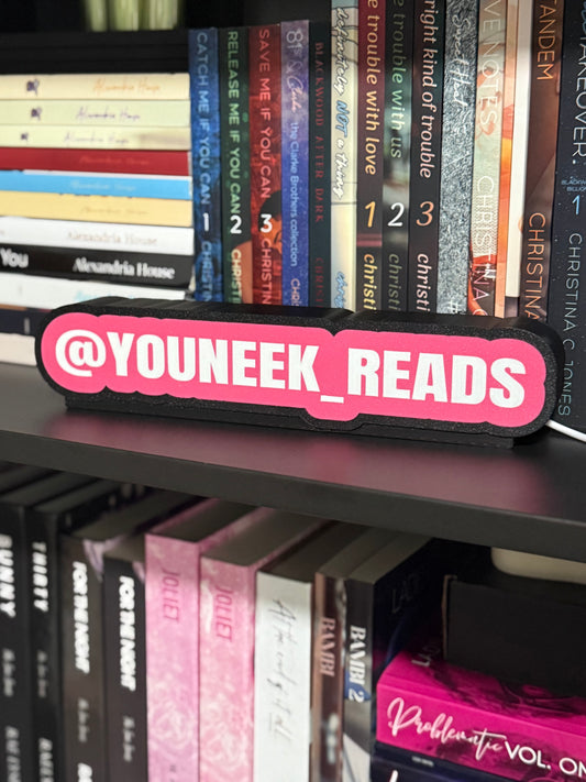 Custom LED Name/Social Handle Sign