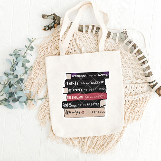 Book Stack Tote bags